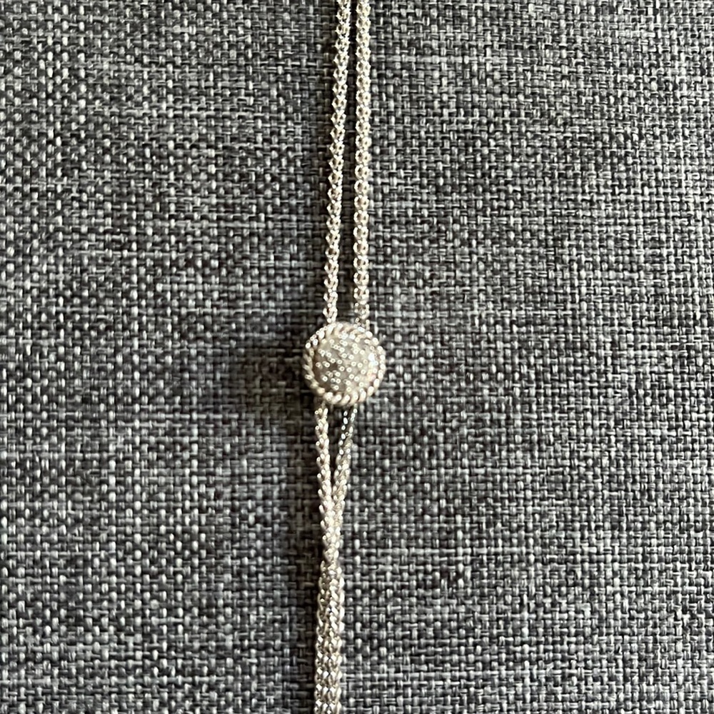NEW Sterling Silver and Diamond Necklace